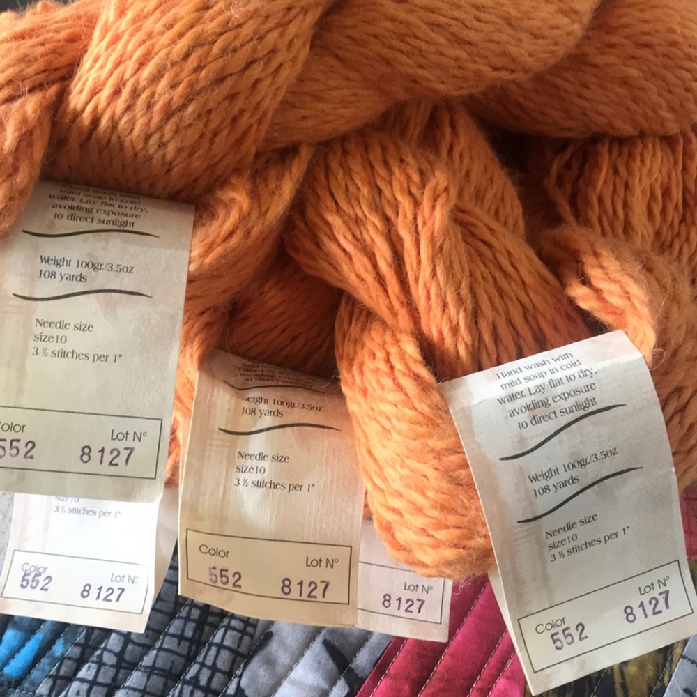 Orange Yarn Three Skeins for Kitting Arts & Crafts - Picture 6 of 8